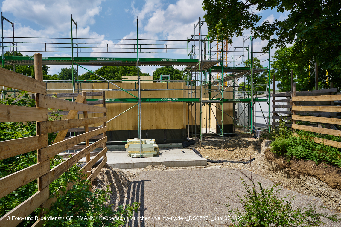 07.06.2023 - aktuelle Fotos von der »Baustelle zum Hort für Kinder« in Neuperlach in München
